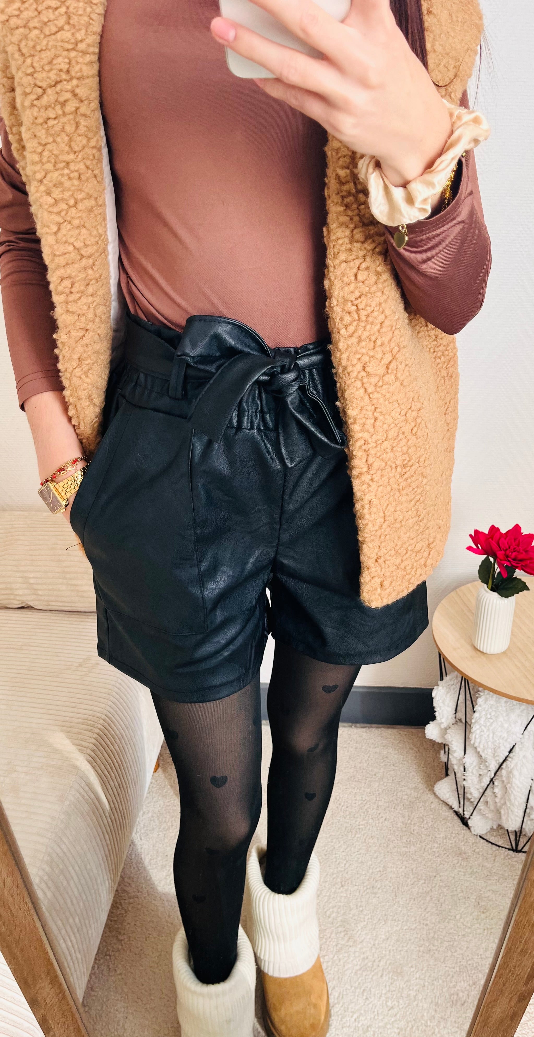 Short en similicuir (Millie)