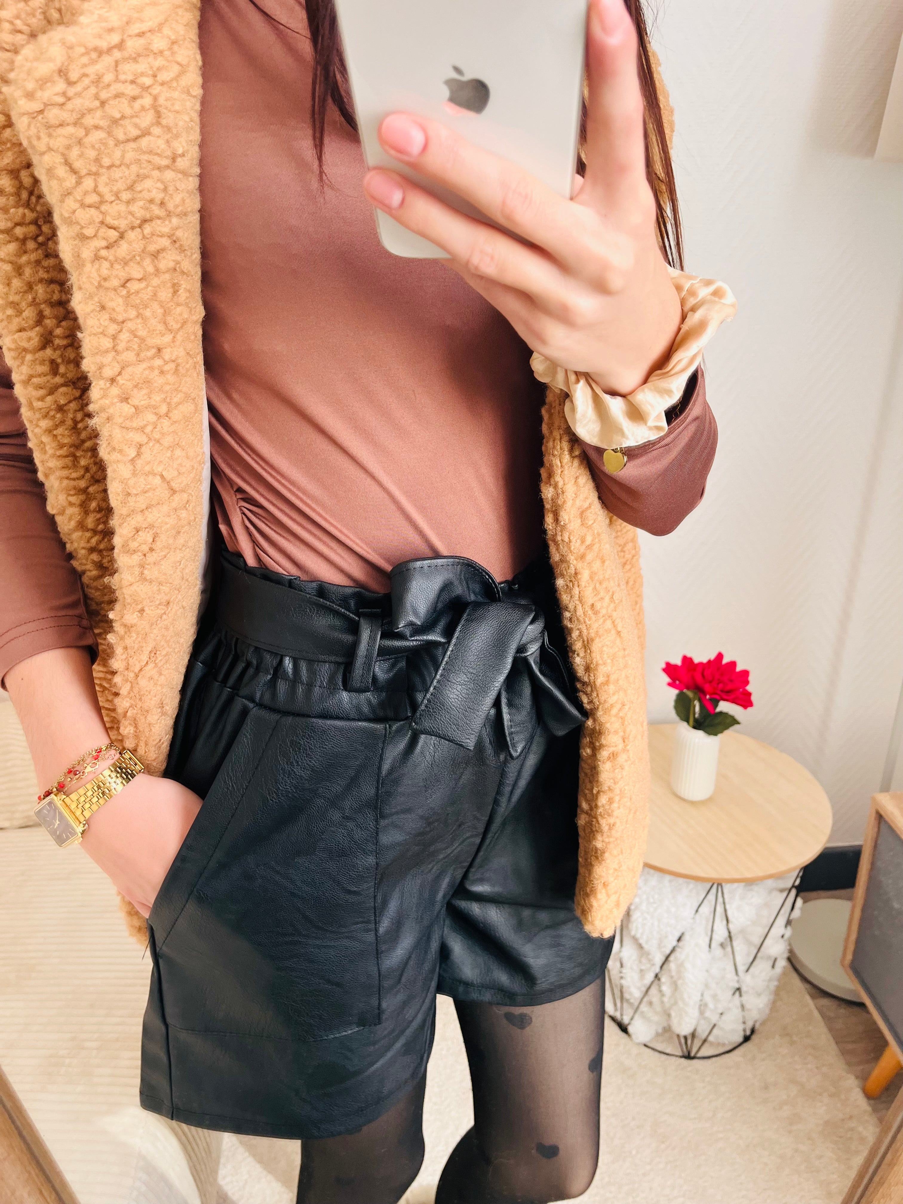 Short en similicuir (Millie)