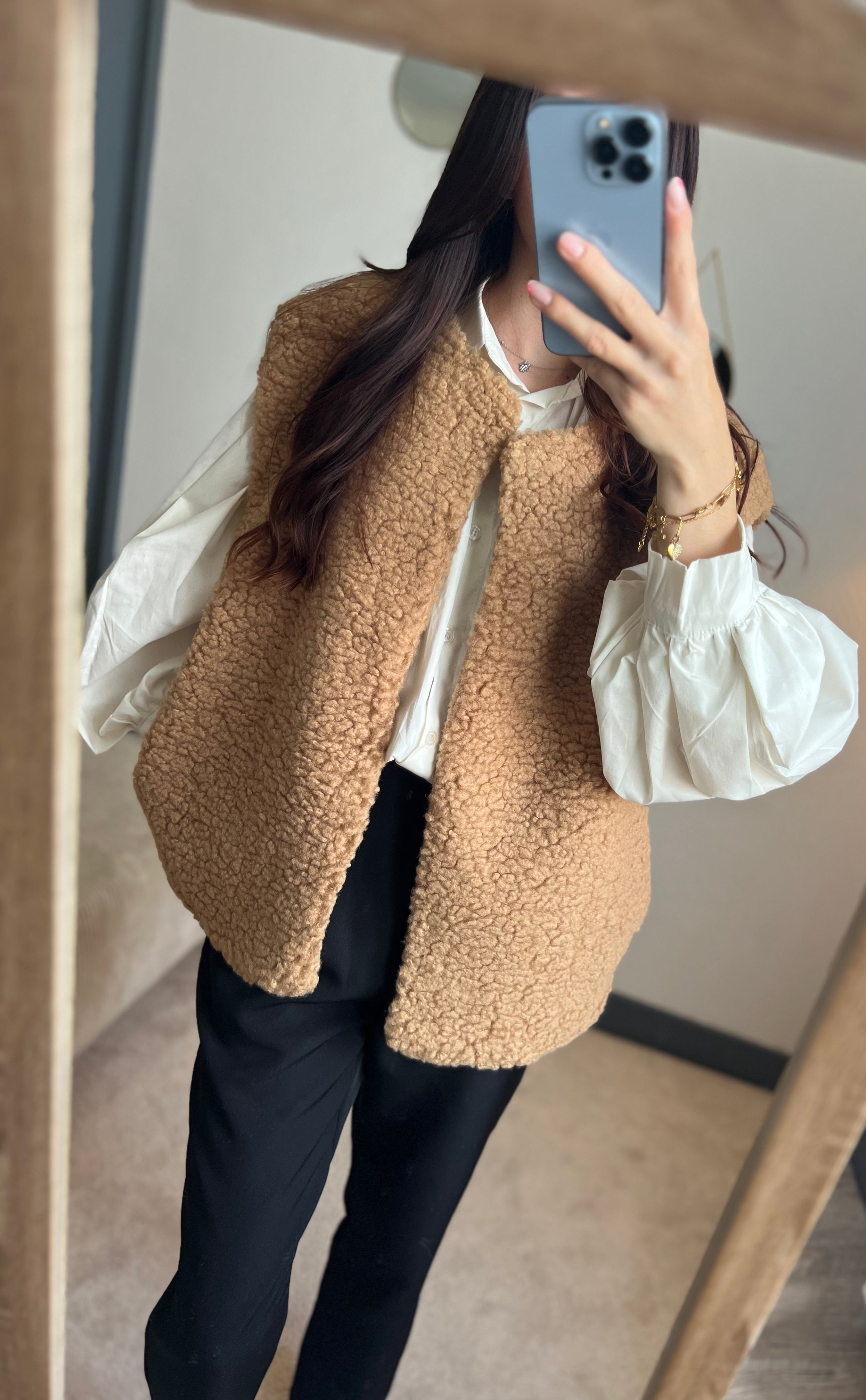Veste sans manche (Camélia) Camel