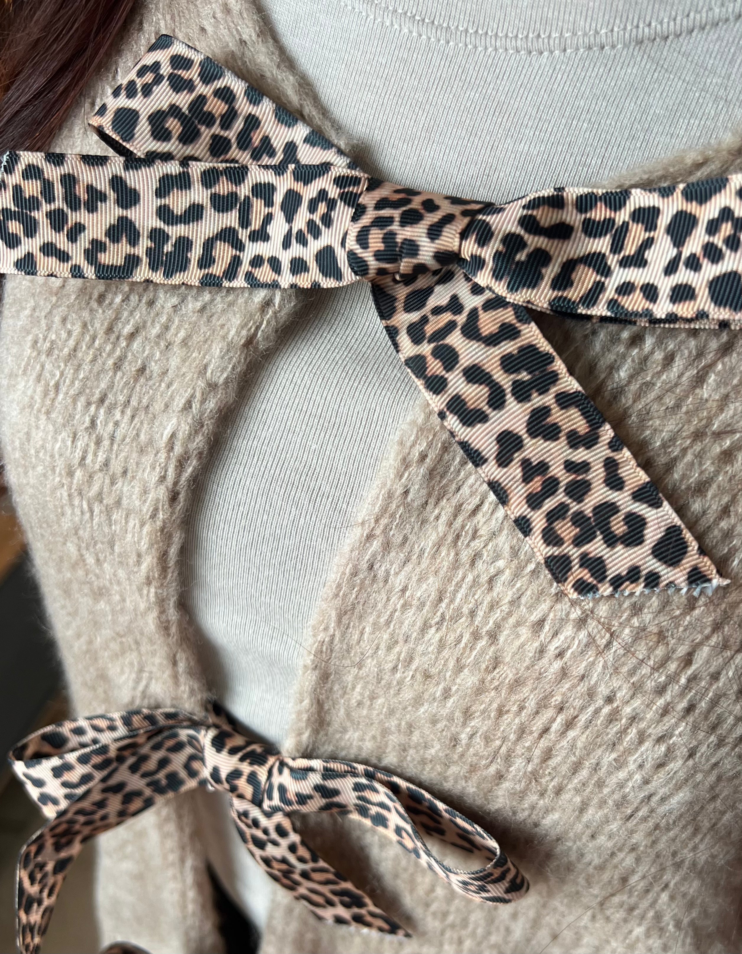 Gilet à noeud léopard (Azélia)